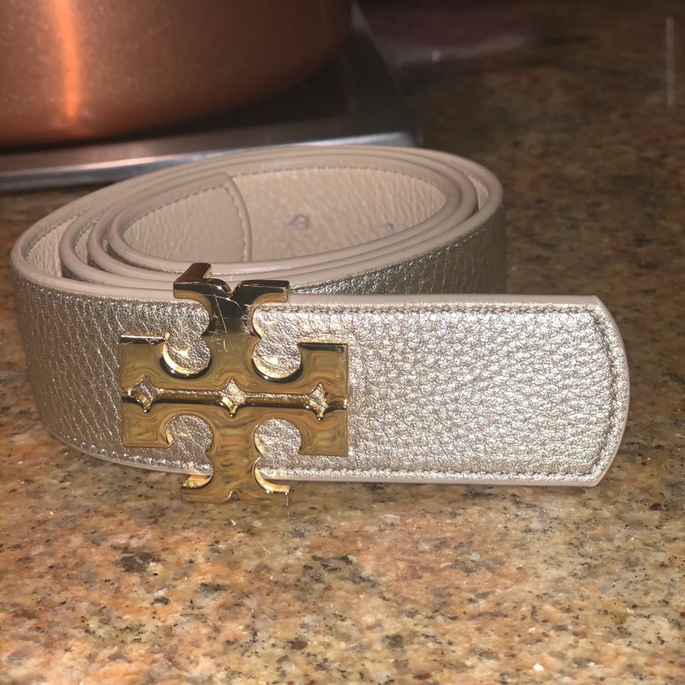 Reversible logo Tory Burch belt, 1 1/2 inch